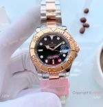 High Quality Copy Rolex Yacht-master 2-Tone Rose Gold Black Face Watch 41mm_th.jpg